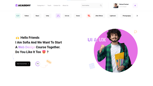 academy-landing-page